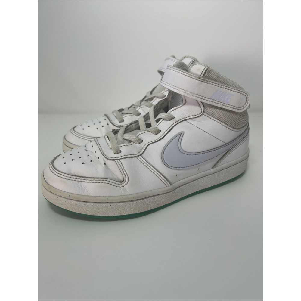 Nike Court Borough Mid 2 Youth Size 2Y White/Gray Sneakers  CD7783-115